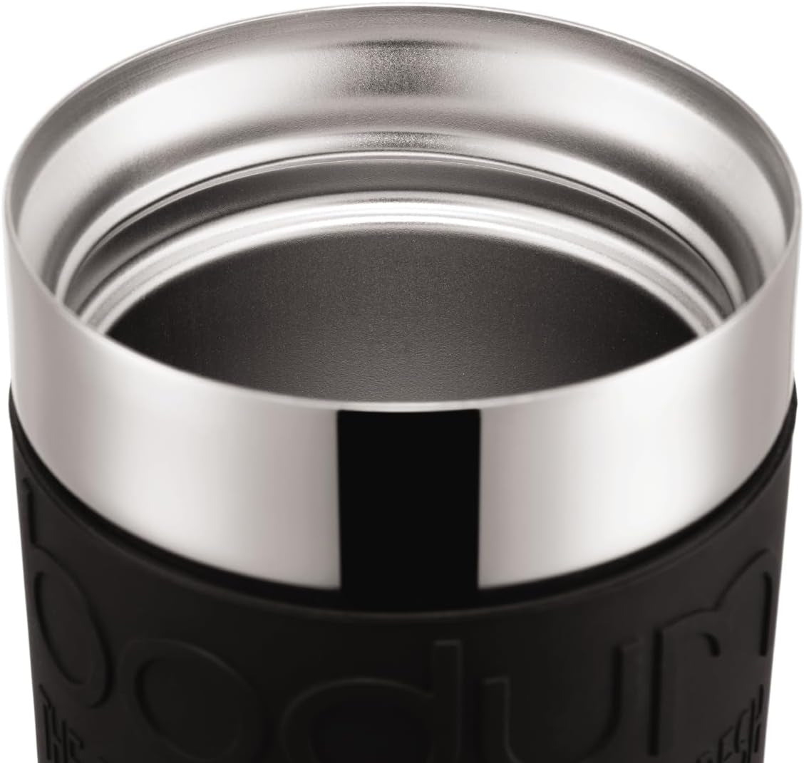 Bodum K11067-01 Reispers roestvrij staal zwart koffiezetapparaat met vervangend deksel 350 ml