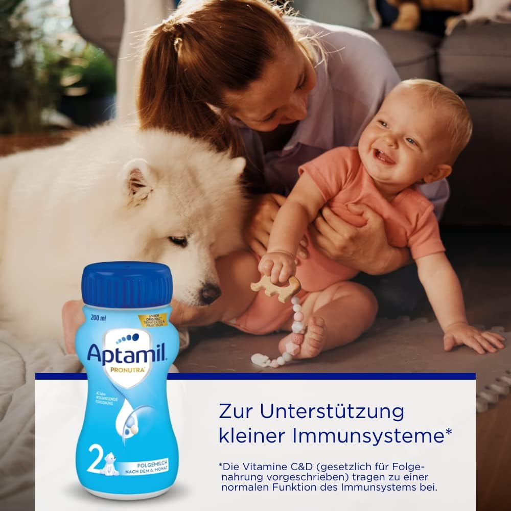 Aptamil Pronutra 2, opvolgmelk na 6 maanden, kant-en-klare babymelk (4 x 200 ml)