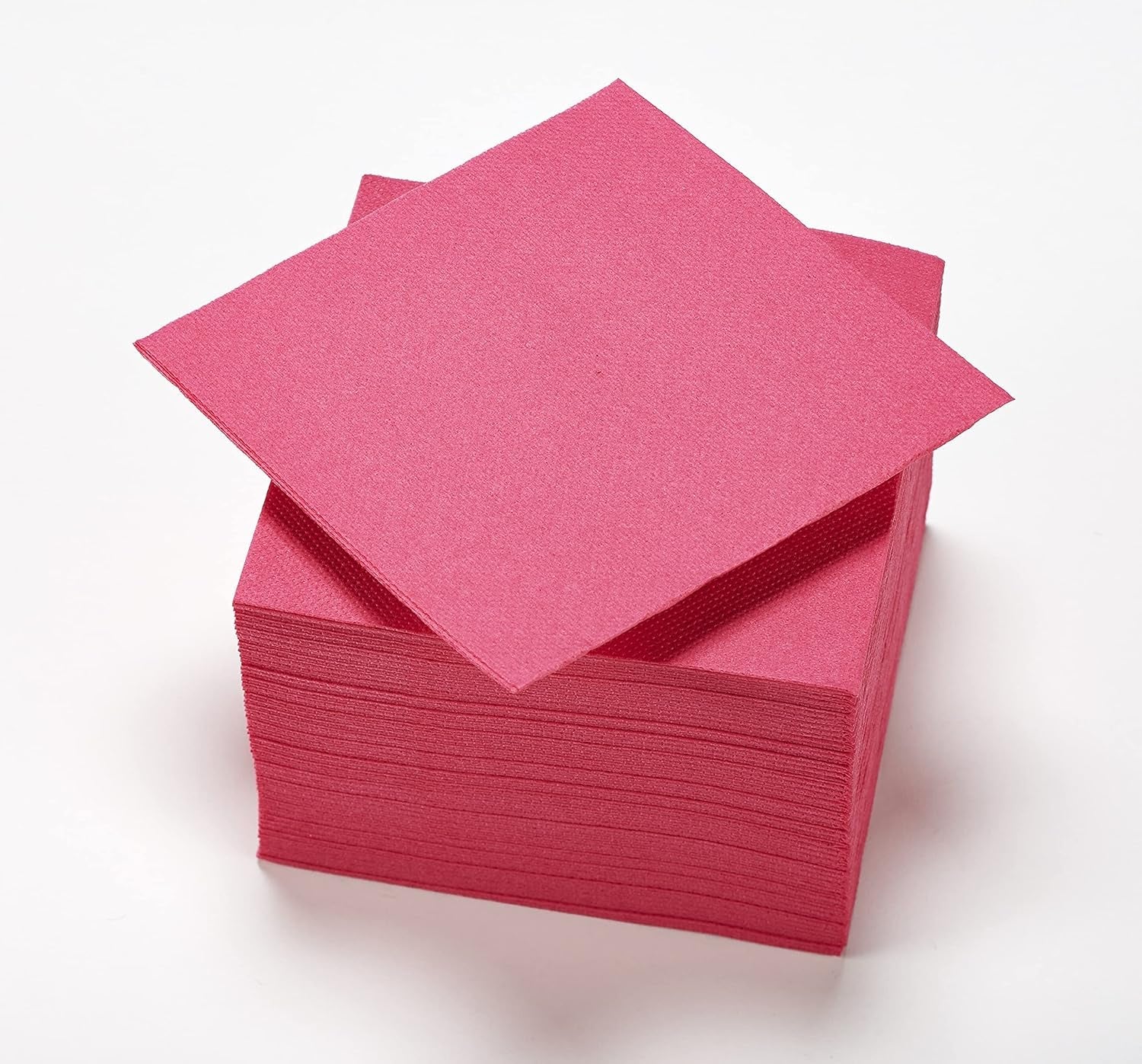 - Tex Touch papieren servetten - Roze kleur - Fsc®-gecertificeerde servetten - Recyclebaar en biologisch afbreekbaar - Pak van 50 roze servetten maat 24 X 24 Cm