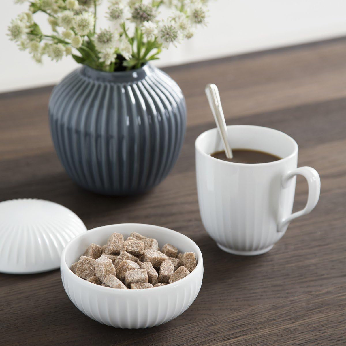 Kähler Bonbonniere Ø12 cm Hammershøi Decoratie Deens design, wit Voedselbewaardozen Naty Shop