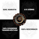 Black Dragon Espresso 100% Robusta - Extra sterke gebrande koffiebonen - Zeer sterke en volle koffie met hoog cafeïnegehalte - Zeer sterke espresso