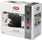 Espressomachine met K-FEE SQUARE capsules voor koffie, thee en cacao | Compacte espresso | Snelle verwarming | Watertank van 0,8 l | 19 maten | Pianozwart
