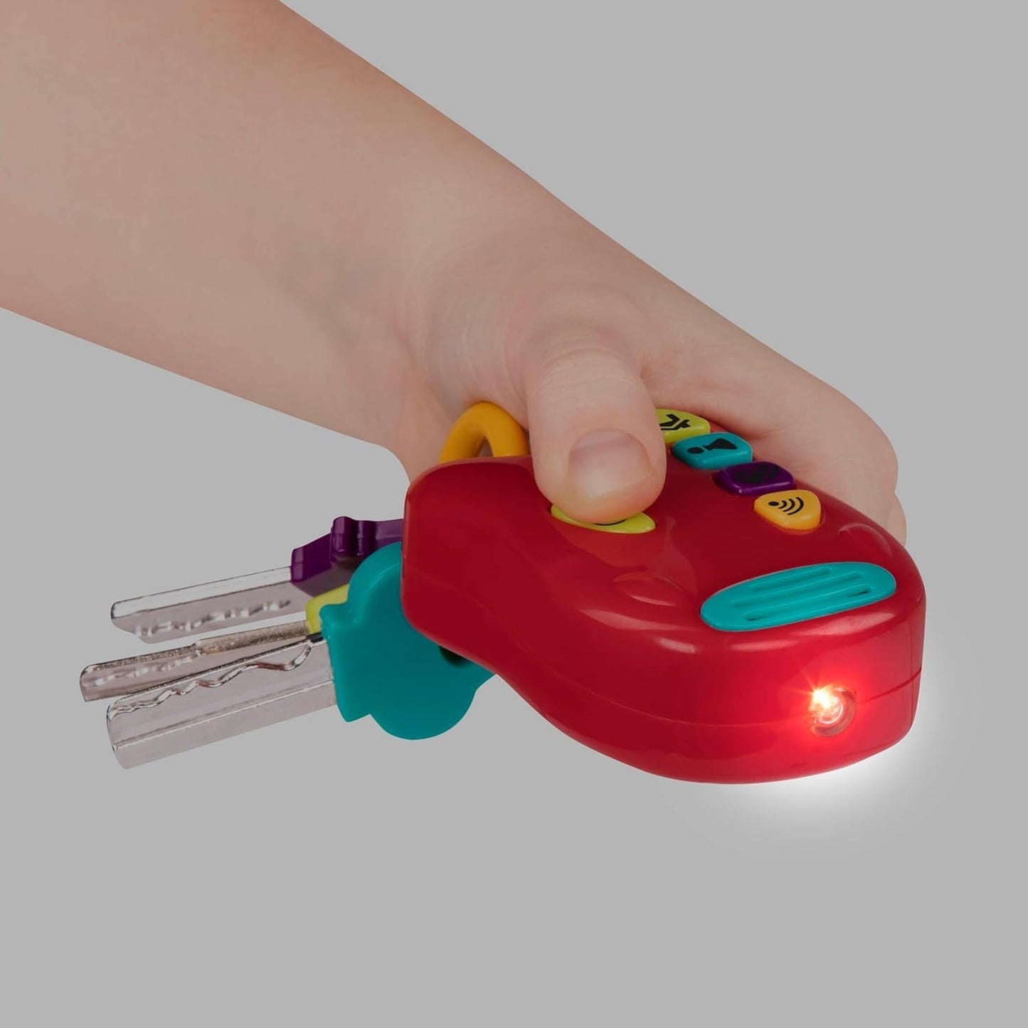 Battat toy key baby speelgoed - Kleurrijke autosleutel sleutelhanger met licht en geluid voor kinderen vanaf 10 maanden Bebe Toys Naty Shop