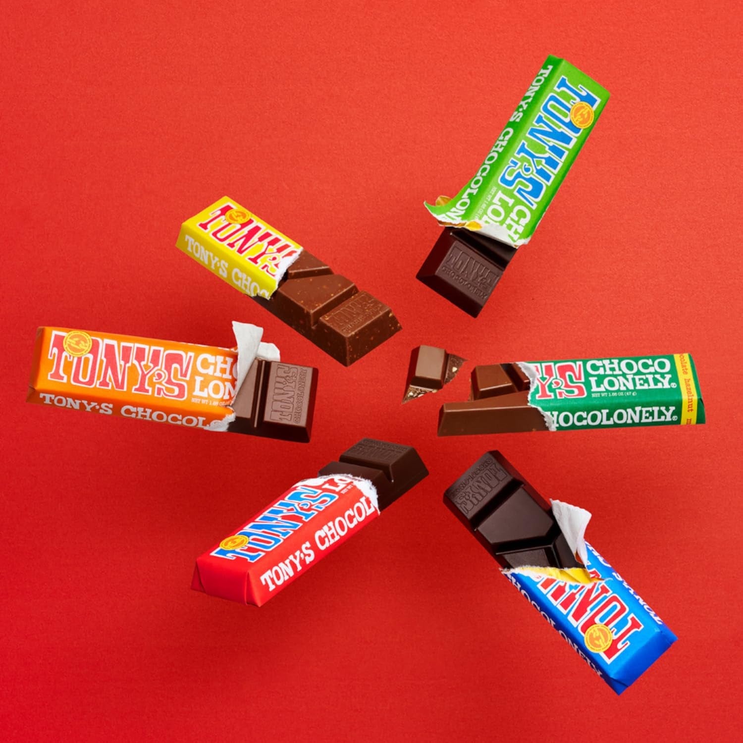 Tony's Chocolonely, melkchocolade met karamel en zeezout 47g