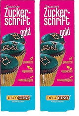 Decocino Red Sugar Lettering - Voedselkleuring Lettering - Praktische tube voor het etiketteren van fondant en glazuur - Bakdecoraties voor taarten, cakes en cupcakes! (Pack van 2)