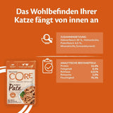 Wellness CORE Purely Paté 24 x 85g, Kip en Kalkoen - Natvoer voor katten, fijne paté, graanvrij, natuurlijk, hypoallergeen, eiwitrijk, rijk aan vlees