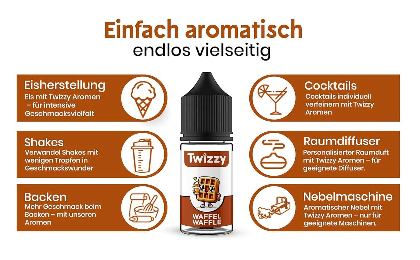Twizzy Waffle Voedselaroma - 30 ml - Intens aroma - Ideaal voor het bakken van Arome Naty Shop