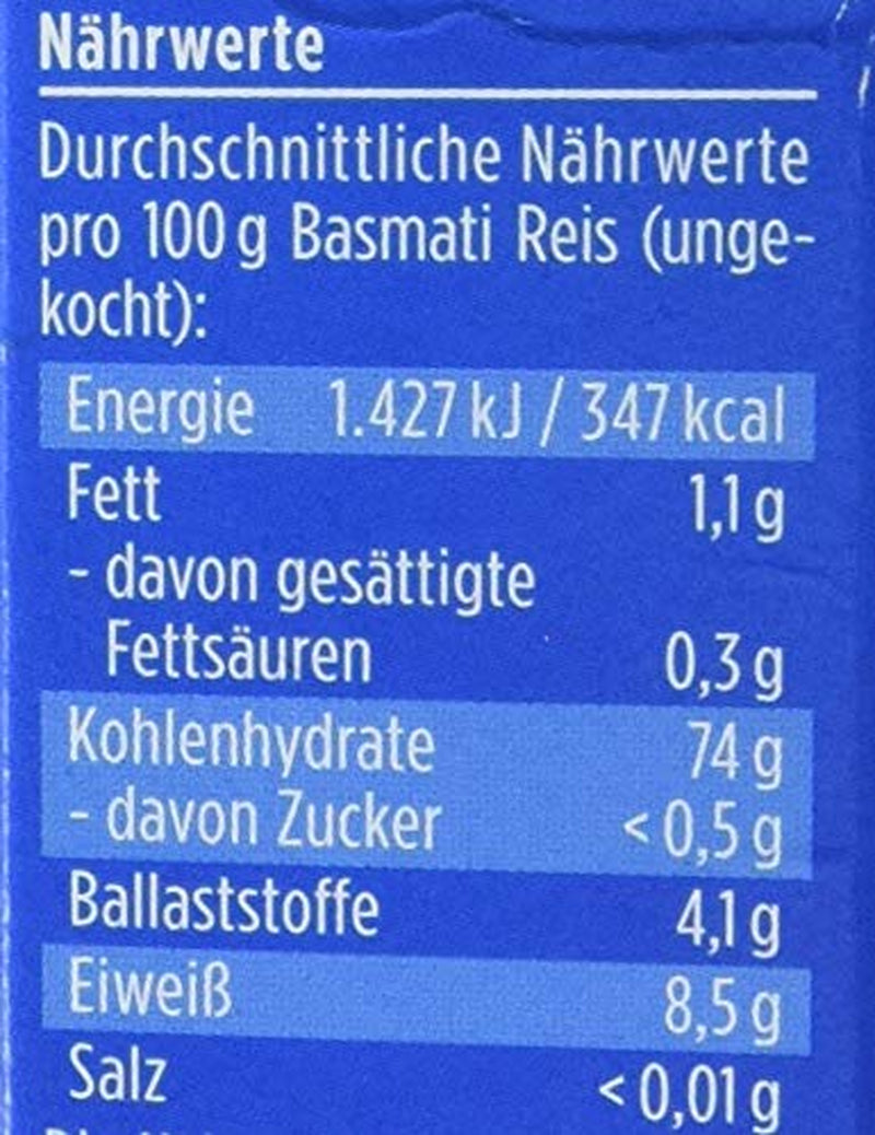 Davert biologische Basmatirijst in kookzakjes, 2 zakjes, 250g