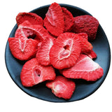 '- 150 g 100% natuurlijke en pure gevriesdroogde aardbeien - Gesneden gedroogde aardbeien - Gevriesdroogd gedroogd fruit zonder toegevoegde suiker - Ongezoete aardbeienchips Gedroogde producten Naty Shop 150 G Aardbeien