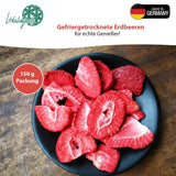 '- 150 g 100% natuurlijke en pure gevriesdroogde aardbeien - Gesneden gedroogde aardbeien - Gevriesdroogd gedroogd fruit zonder toegevoegde suiker - Ongezoete aardbeienchips Gedroogde producten Naty Shop
