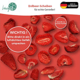 '- 150 g 100% natuurlijke en pure gevriesdroogde aardbeien - Gesneden gedroogde aardbeien - Gevriesdroogd gedroogd fruit zonder toegevoegde suiker - Ongezoete aardbeienchips Gedroogde producten Naty Shop