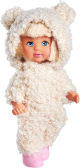 Simba Evi Love Cute Teddy, speelpop in schattige teddy-onesie, 12 cm, vanaf 3 jaar