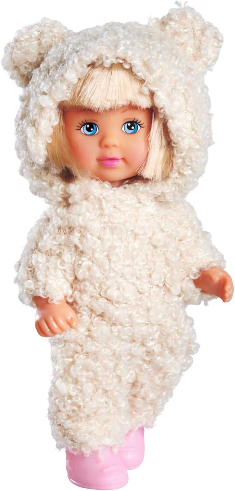Simba Evi Love Cute Teddy, speelpop in schattige teddy-onesie, 12 cm, vanaf 3 jaar