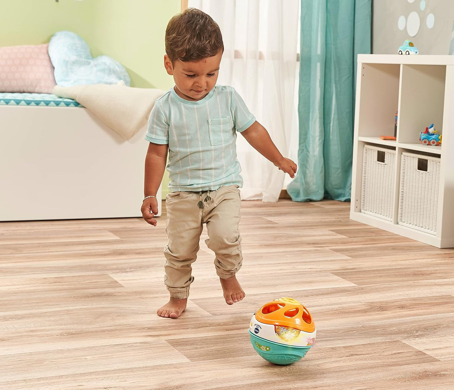 Vtech Baby 3-in-1 magische muziekbal Zelfbewegende muziek die interactief speelgoed speelt voor kinderen van 9-36 maanden Kleurrijk babyspeelgoed Naty Shop