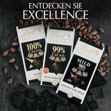 Lindt EXCELLENCE 99% Kakao - Edelbitter-Chocolade | 50G Tafel | Extra Kräftige Bitter-Chocolade | Versterker Kakao-Geschmack | Pure chocolade | Veganistische Schokolade | Schokoladengeschenk Naty Shop