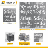 HEKU Cocktailservetten 'Schön Dass Du Da Bist', 3 lagen, 25X25Cm, 150 stuks I Elegant design I Ideaal voor feesten I Praktisch verpakt