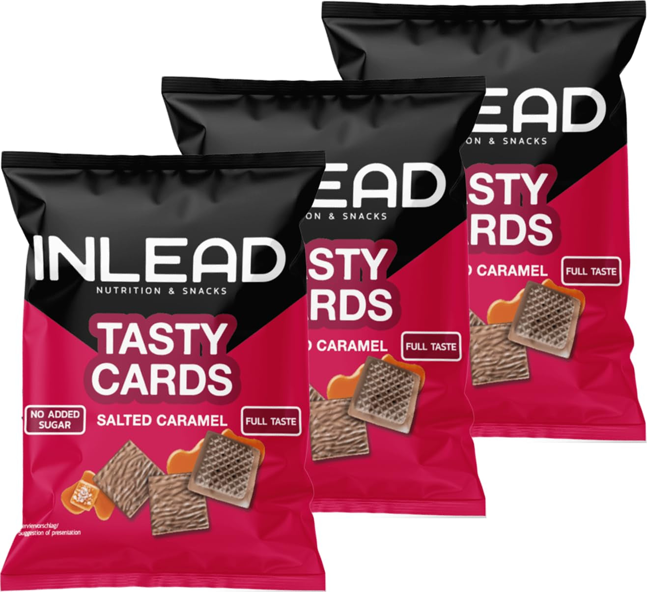 - Smakelijke kaarten - Suikervrije chocoladekoekjes met romige vulling | Bewuste verwennerij voor enveloppen | Caloriearme snack - 3 x 52 g (roomkoekjes)