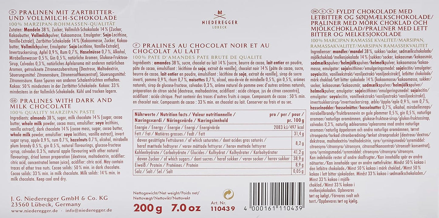 Marsepein Niederegger Klassieke Varianten (alcoholisch) 200g
