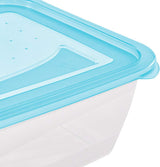 Kekeeper set van 3 voedselbewaarpotten, 3 x 1,25 l, 20,5 x 15,5 x 6,5 cm, Fredo Fresh, transparant blauw Voedselbewaardozen Naty Shop