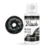 Fettlösliche Lebensmittelfarbe Für Schokolade - 60Ml Ölbasis Lebensmittelfarben Für Fondant, Torten Decoratie, Backen - Flüssige Voedselkleuring voor Kakaobutter, Botercrème, Kuchen (Schwarz) Naty Shop Schwarz