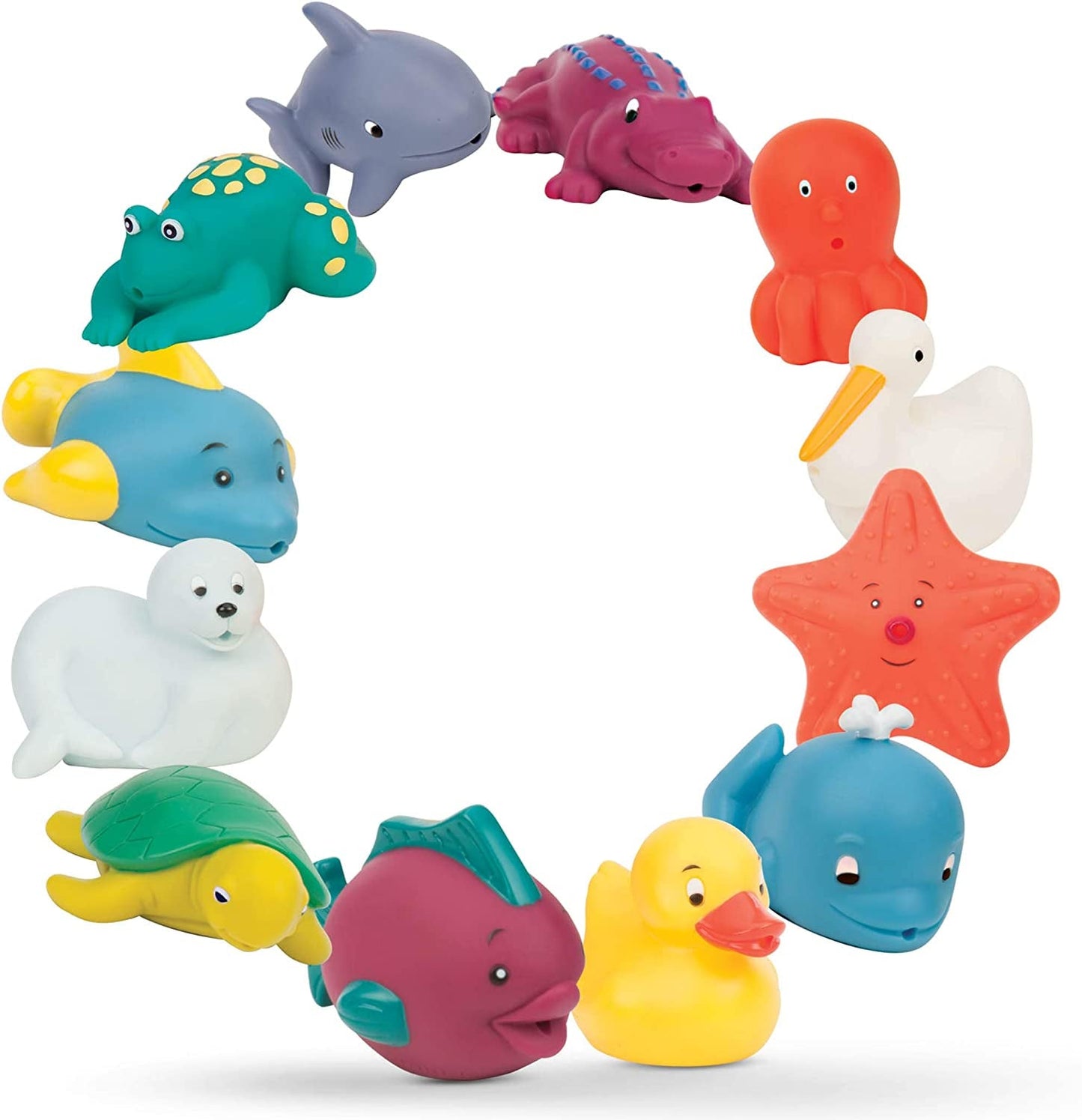 Battat 12-delig Badspeelgoed Babybadspeeltje Waterdieren - Badmaatjes voor 10 maanden - Badspeeltje Duck and More Bebe Naty Shop Toys Standaardtitel
