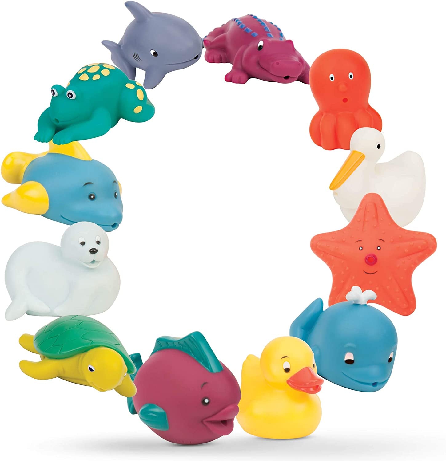 Battat 12-delig Badspeelgoed Babybadspeeltje Waterdieren - Badmaatjes voor 10 maanden - Badspeeltje Duck and More Bebe Naty Shop Toys Standaardtitel