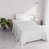 Zomerdekbed Satijn Strepen, polyester, crème, 260X250 Cm Quilts en quilts Naty Shop Wit 170X250 Cm