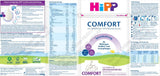 Speciale formule HiPP Comfort (4 x 600 g), vanaf de geboorte, met verlaagd lactosegehalte, voor de dieetbehandeling van kolieken, een opgeblazen gevoel en constipatie