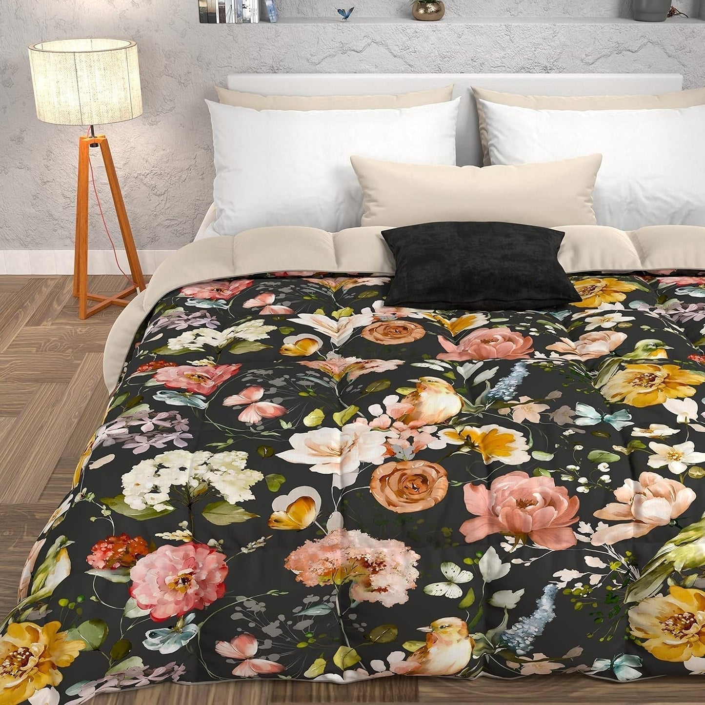 PETTI Artigiani Italiani - Winterquilt, Winterquilt, Eenvoudige quilt, Dubbelzijdig, Monocolor en digitaal printen, 100% hypoallergene microvezel, Made in Italy