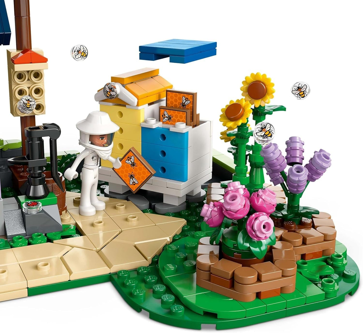 LEGO Friends Huis en bloementuin De imker bouwset Natuurspeelset Cadeau voor meisjes 12+ Bouwbare modelset 4 minifiguren en dierfiguren Kat en konijn 42669 Bouwsets Besuche in LEGO-Store