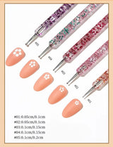 Nail Art Pinsel Set, 20-delige Nageldesign Malerei Pinsel, Professionelle Nail Art Design Pinsel, Nail Fine Liner Pinsel, Roze