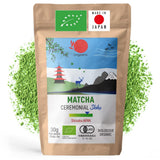 ORIGEENS BIO MATCHA CEREMONIAL GRADE "SHIKA" - Biologische Japanse thee van Shizuoka - Matcha Latte/Usucha - Navulzakje van 30 g - Ceremoniële kwaliteit biologische Matcha groene theepoeder