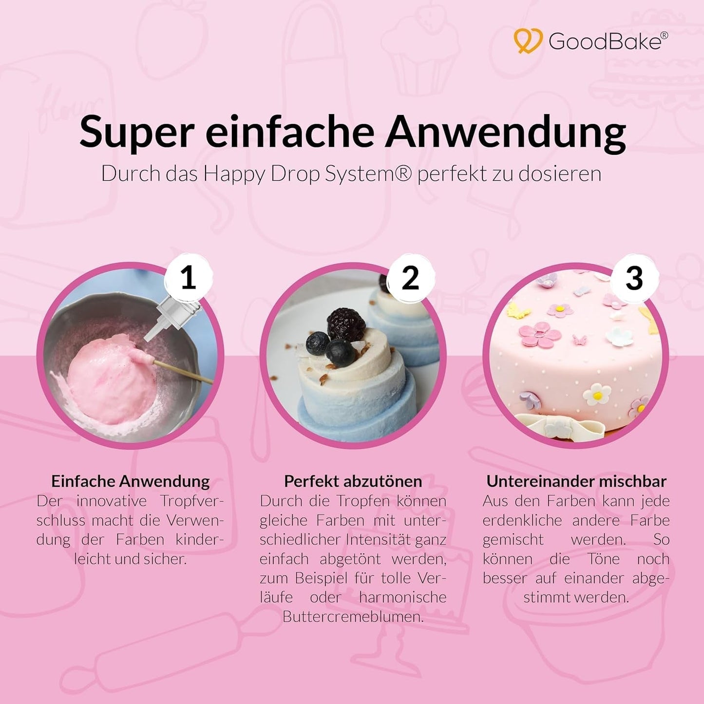 Goodbake Pastel Lilac Food Colour (11ml) - Hoge dosis Food Colour - Voor het kleuren van taarten, fondant, botercrème, macarons, drankjes, slijm en vele andere items. 100% veganistisch
