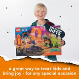 LEGO 60339 City Stuntz Stuntzshow dubbele loopingset, incl. oprit, monstertruck, 2X motorfiets en 7 minifiguren, speelgoed voor kinderen vanaf 7 jaar Bouwsets Besuche den LEGO-Store