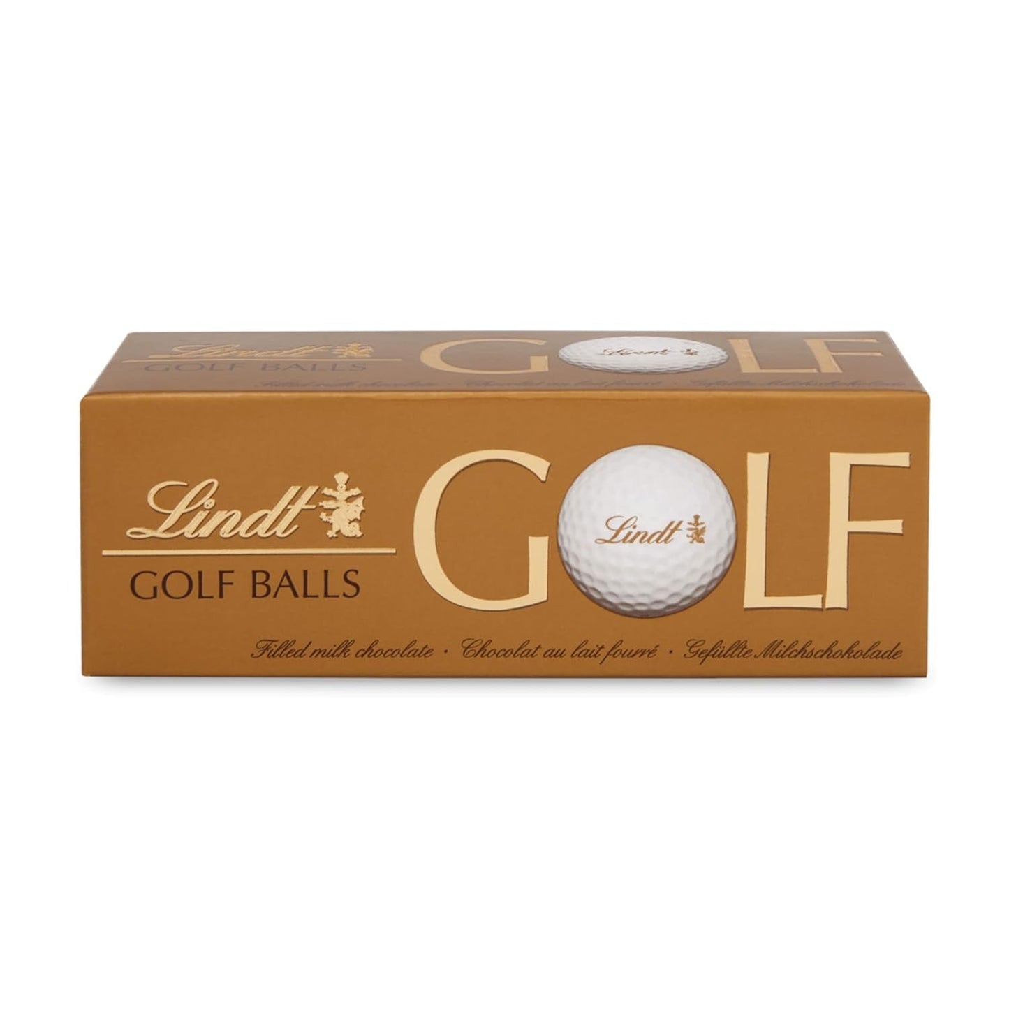 Lindt Schokolade - Golfballen | 110 G| Drei Golfbal Aus Lindt Vollmilch-Schokolade Met Nougatcremefüllung en Waffelstückchen | Pralinnengeschenk | Cadeau voor golfer | Schokoladengeschenk Naty Shop Standaardtitel