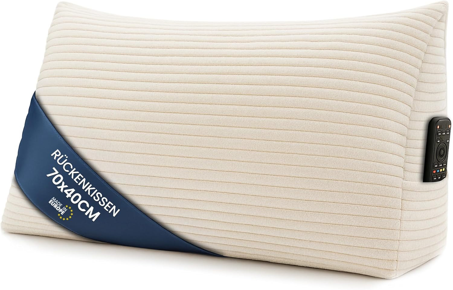 Verenkussen, rugkussen, fluwelen kussen, breedte 70 cm - leeskussen voor bed, bank en bank, groot bankkussen, muurkussen, bankkussen, leeskussen, rugsteunkussen, lichtgrijs