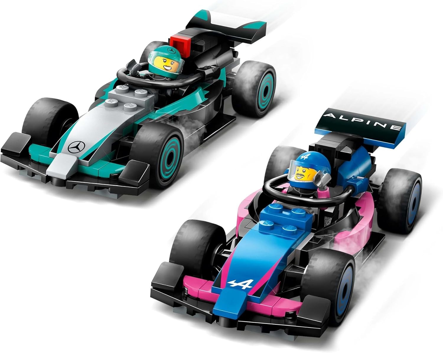 LEGO City F1 Garage met Mercedes-Amg en Alpine raceauto's - Formule 1 raceauto met 2 coureurs en 4 mechanische minifiguren - Cadeau voor jongens en meisjes vanaf 7 jaar en fans 60444 Beschouw de LEGO-Store bouwsets