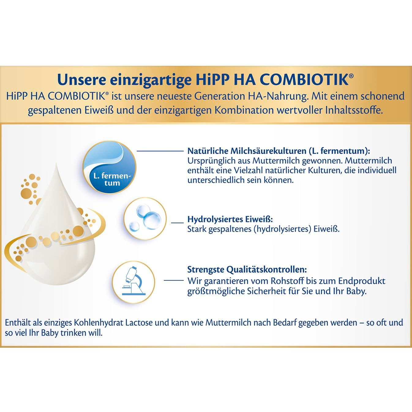HiPP PRE HA Combiotik (4 x 600 g), gehydrolyseerde melkpoederformule voor zuigelingen vanaf de geboorte, met natuurlijke melkzuurculturen, voor gevoelige immuunsystemen