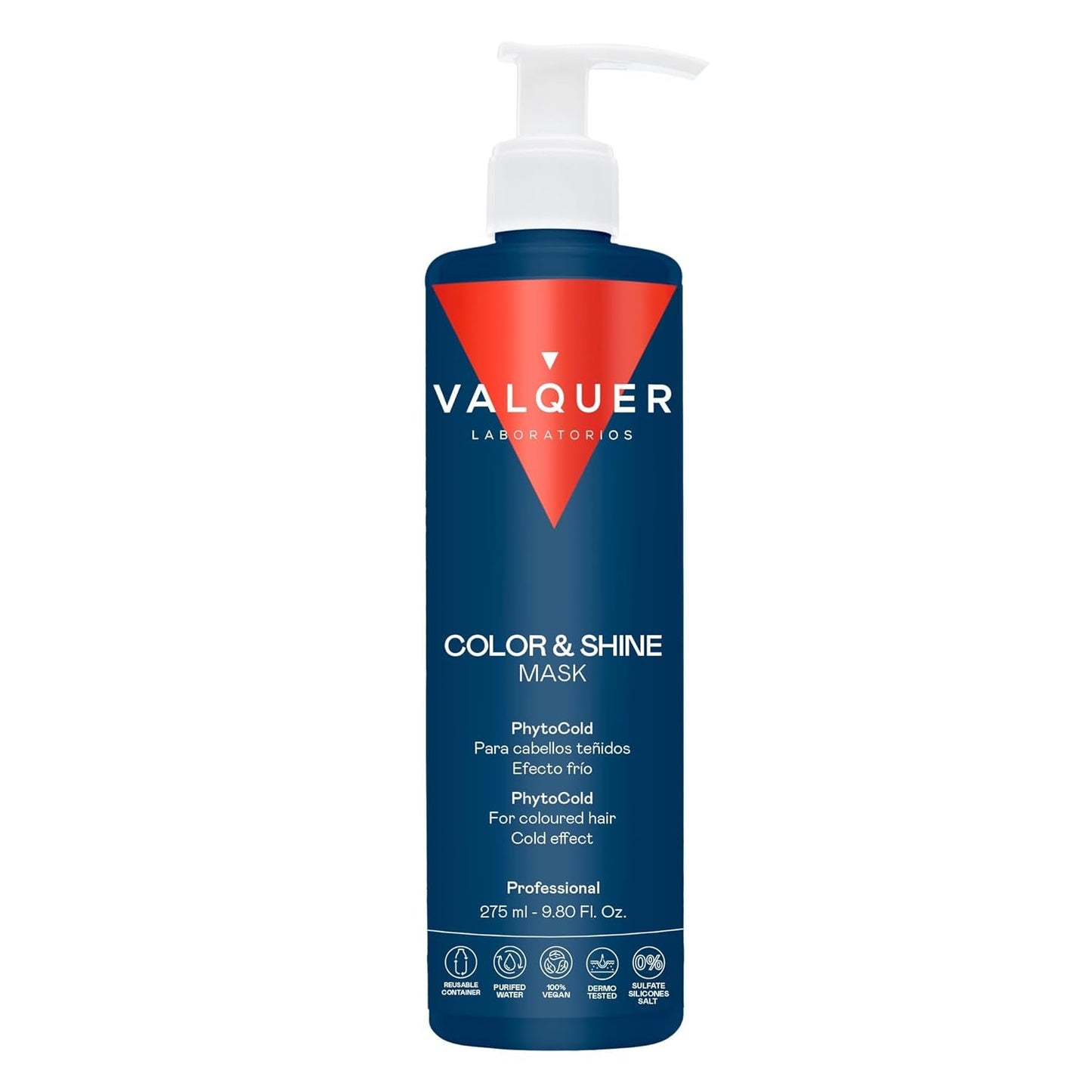 Valquer Profesional Ice Hair Mask Color and Shine - Voor geverfd haar, 1000 ml Naty Shop Haarmasker 300 Ml (1 pakje) Geurloos
