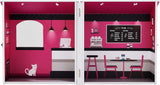 Teamson Kids - Dreamland City Café Poppenhuis 30cm - Roze/Wit/Zwart
