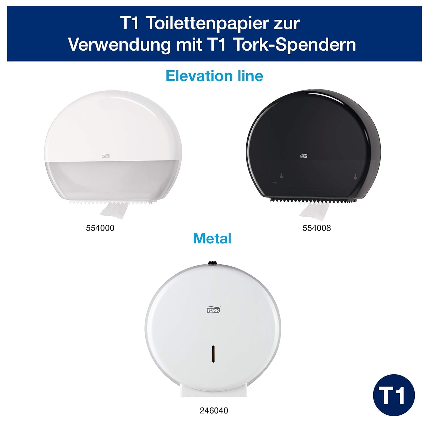Toiletpapier Tork Jumbo Wit T1, Advanced, 2 lagen, 6 × 380 M, 472118