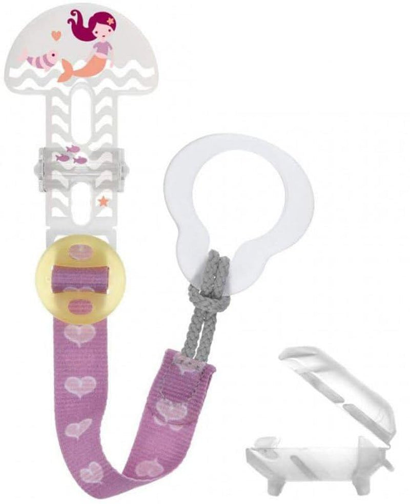 MAM Clip & Cover, Speenketting - Roze