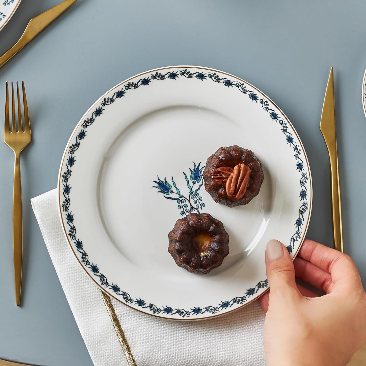 Karaca İznik dessertset voor 6 personen, 18-delig - elegant servies voor heerlijke desserts