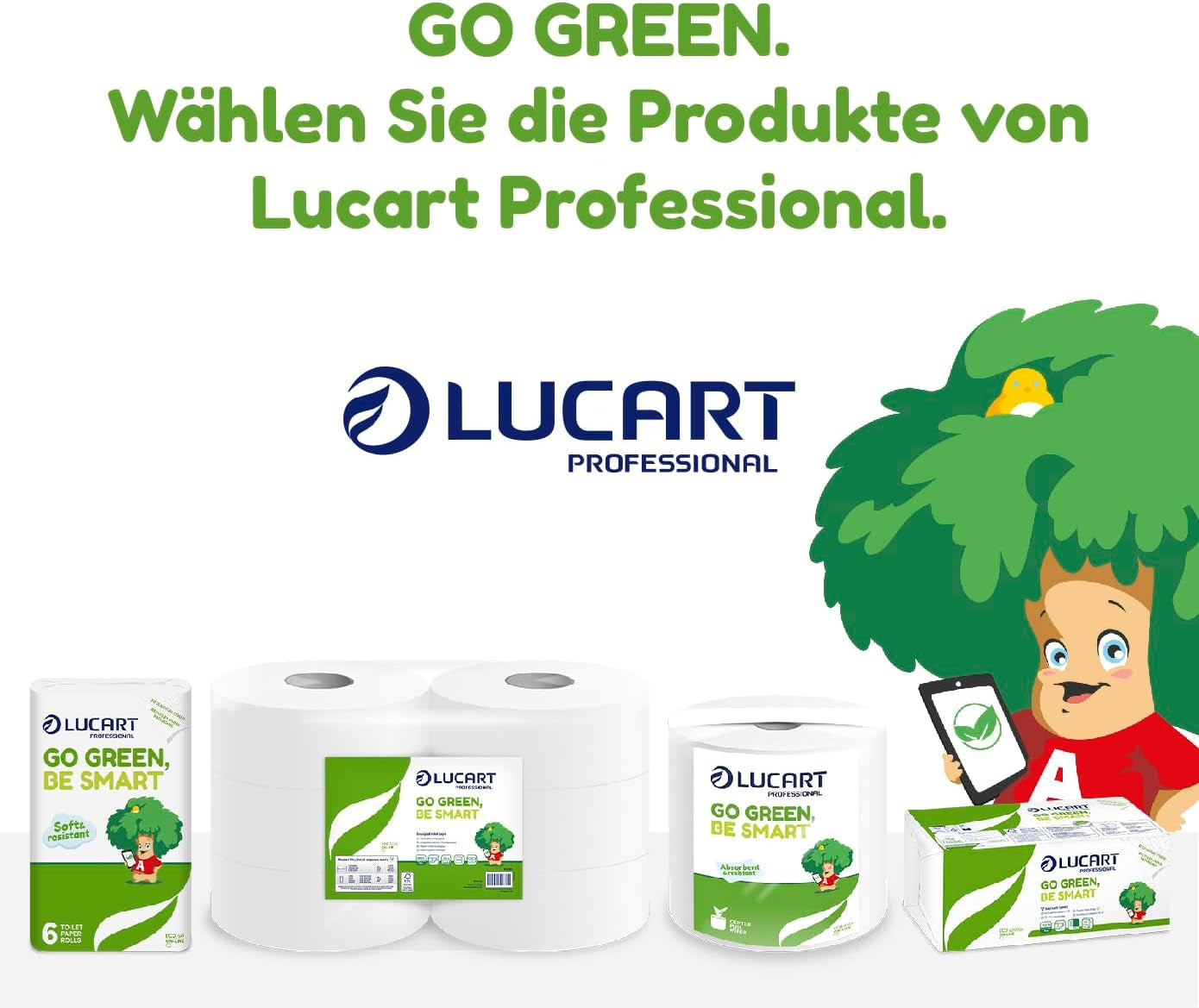 Jumbo Eco-toiletpapierrollen, 2-laags, handwascrème met reinigende, hydraterende en gladmakende formule - bloemengeur - 5L, 6 stuks (1-pack)
