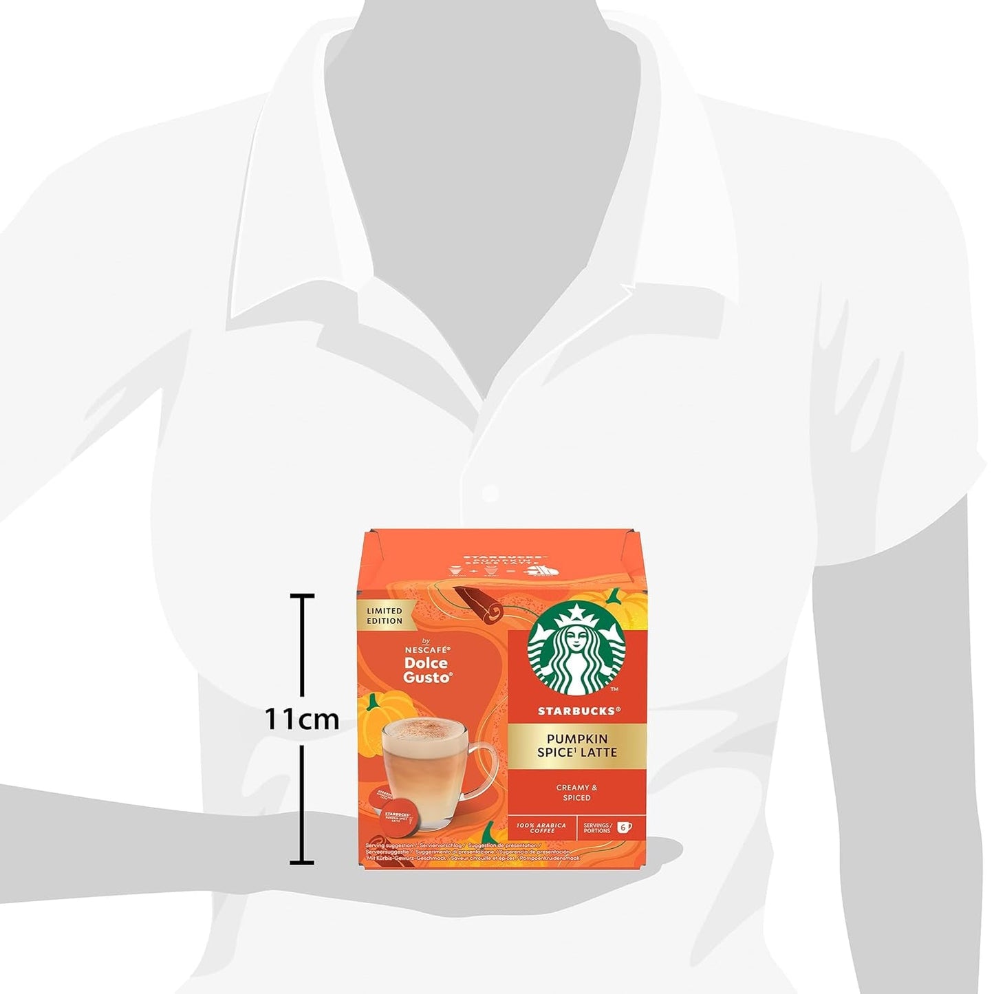 STARBUCKS Pumpkin Spice Latte van Nescafé Dolce Gusto, Dunkle Röstung, Kaffeekapseln 6 x 12 (72 Kapseln)