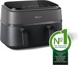 Philips Airfryer Dual Basket 3000 Serie, 9L, 2 manden, 2 borden tegelijk klaar, Rapidair technologie plus hete lucht Apparaten Naty Shop