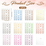 12 Stück French Tip Nagelsticker Selbstklebend Bunte French Nails Schablone Nagelaufkleber Nail Art Stickers Nageldesign DIY Nägel Zubehör(12 kleuren)