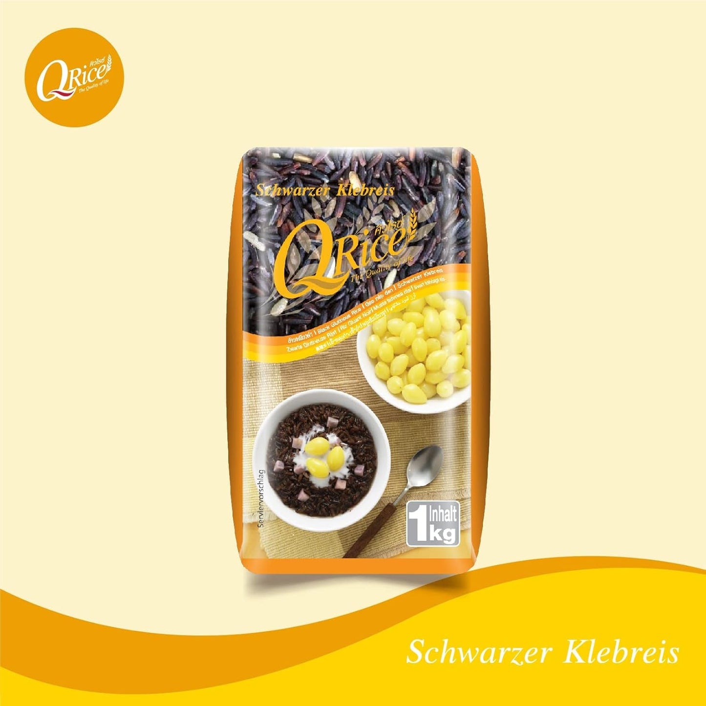 RIJST | Zwarte langkorrelige kleefrijst uit Thailand | Aromatisch met een delicaat vleugje noot | Ideaal voor curry-, sushi- en mochi-desserts | 1 x 1kg