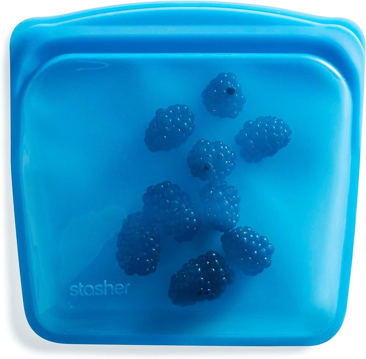 Stasher Bag Herbruikbare Premium Siliconen Voedselzak Sandwichzak Helder Duurzaam Oven Vaatwasmachine Vriezer Veilig Milieuvriendelijke Lunchzak Geen Lek 828ml Naty Shop Blueberry Voedselbewaardozen