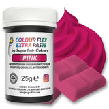 Kleurstofpasta Sugarflair Colourflex Extra Pink Paste - Eetbare kleurstof voor botercrème, chocolade, suikerpasta, glazuur, fondant, cakemixen, deeg en meer - 25g